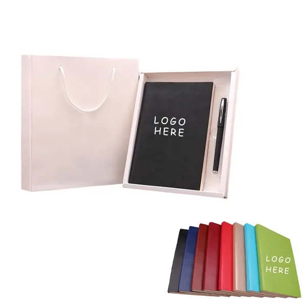 Leather Notebook With Stylus Pen Gift Set