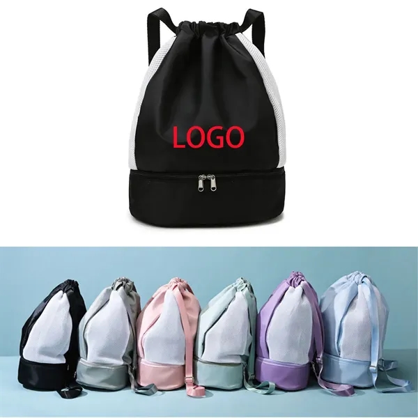 Dry Wet Separation Swim Sports Camp Travel Drawstring Bag