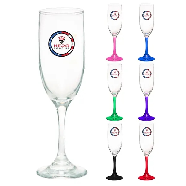 6.25 Oz Premiere Flutes Glasses W/ Custom Logo