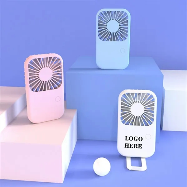 Mini USB Rechargeable Handheld Phone Holder Desk Fan