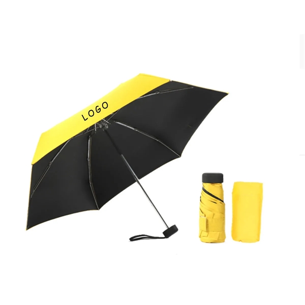 38" Arc Telescopic Folding Travel Umbrella With Eva Case