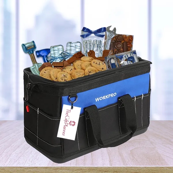 Construction Themed Chocolate Gourmet Wide Mouth Tool Bag