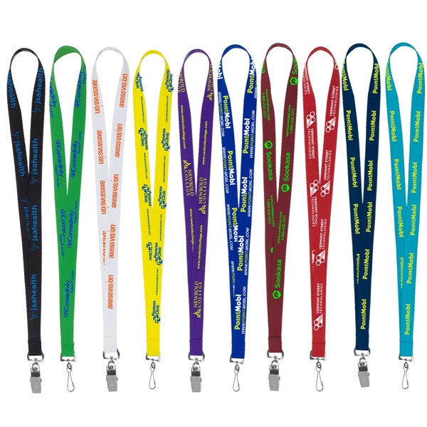 3/4" Import Air Ship Supersoft Polyester Silkscreen Lanyard