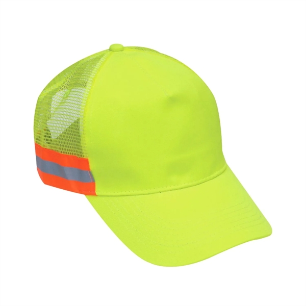 Hi Viz Mesh Back Reflective Tape Cap Safety Baseball Hat