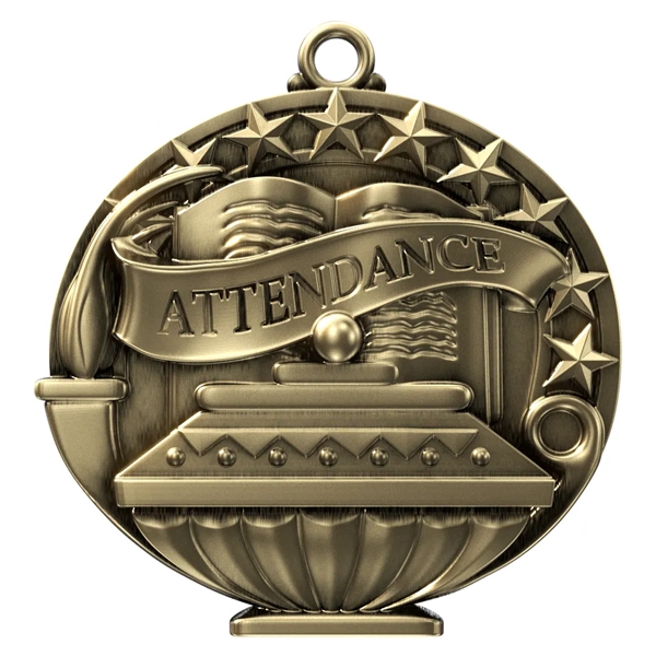 2" Academic Performance Medal ATTENDANCE in Gold