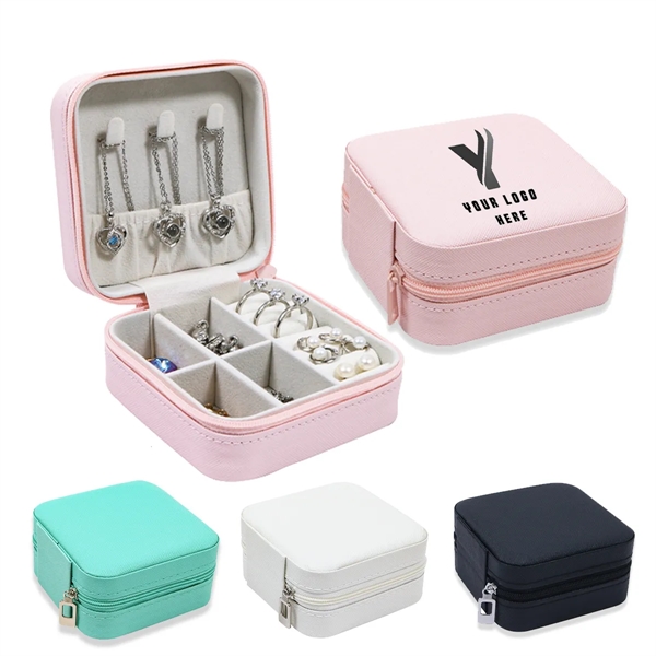 PU Leather Mini Travel Jewelry Storage Case