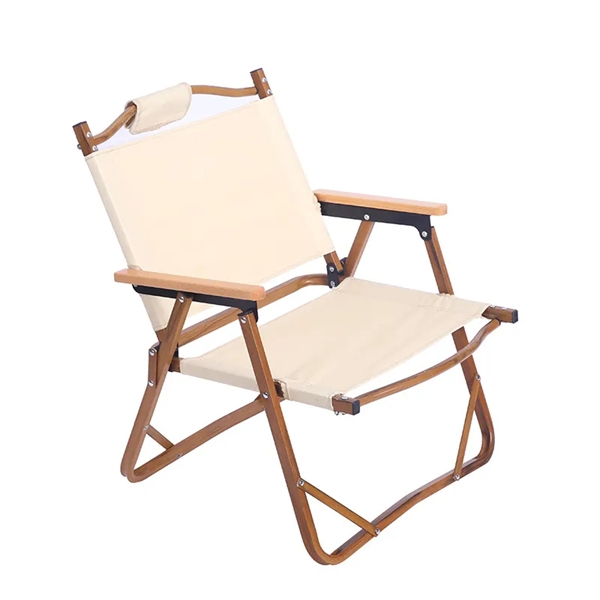 Wood Grain Aluminum Camping Folding Chair