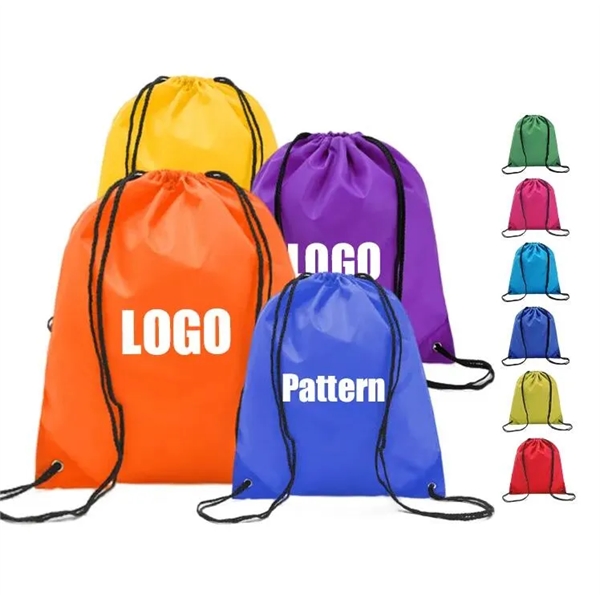 Custom 210D Polyester Drawstring Backpack