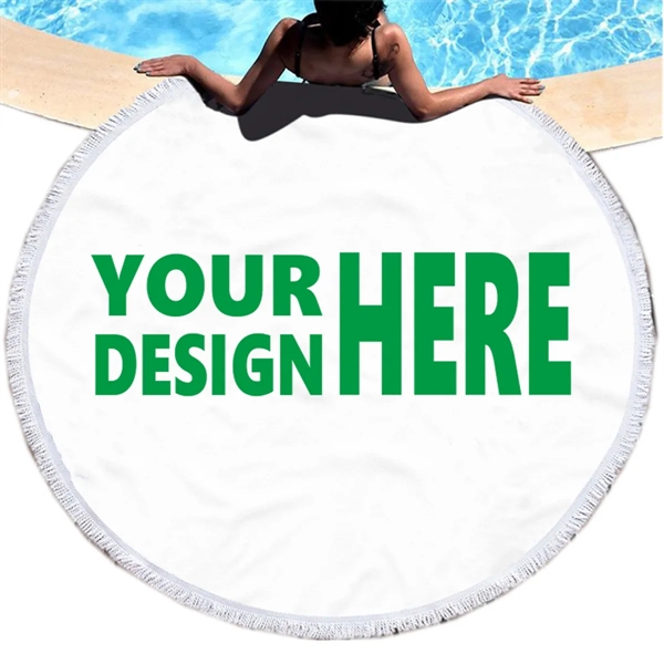 MOQ 50 Tassel Round Beach Towel