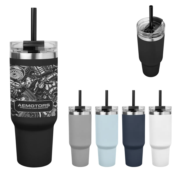 40 OZ. FULL LASER NAOMI INTREPID STAINLESS STEEL TUMBLER