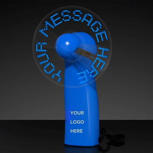 Message Editable Mini Flash Hand Breeze Portable LED Fan