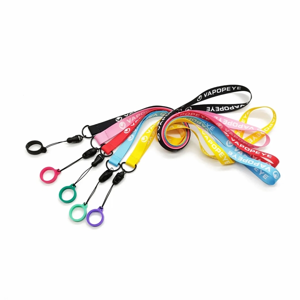 3/4" Lanyard W/ Breakaway Feature & Silicone Vape Pen Holder