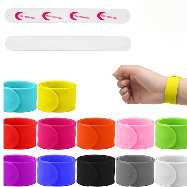 Funny Silicone Slap Bracelet w/ Custom Imprint