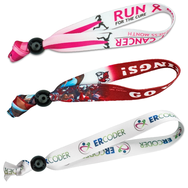 Wristband Bracelet w/ Adjustable Bead