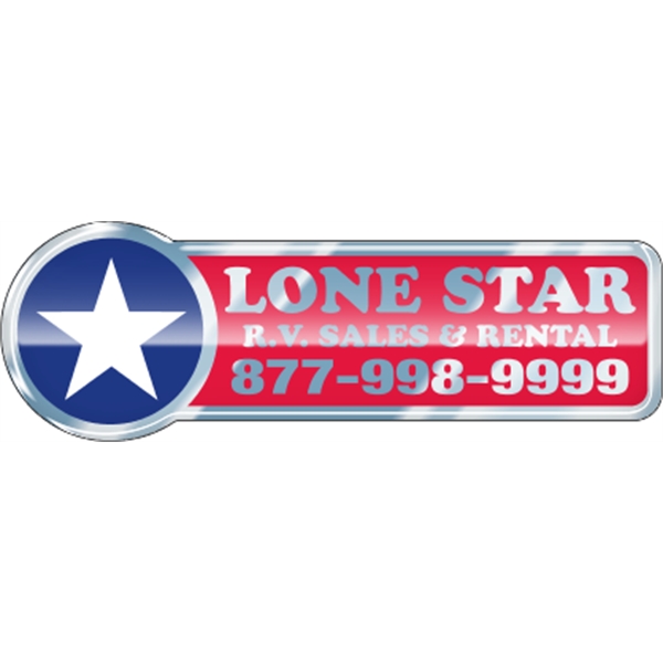 Circle w/ Rectangle Domed Auto Ad