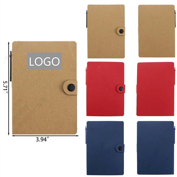 Recycled Compact Sticky Notepad With Pen