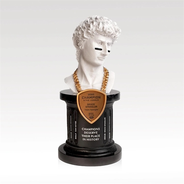 David Perpetual Resin Award with Custom Etched Shield