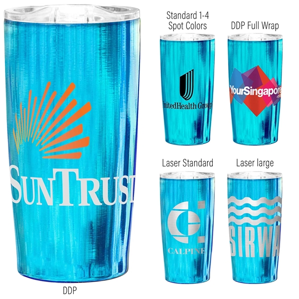 20oz. Chrome Finish Vacuum-Sealed Tumbler with Copper Lining