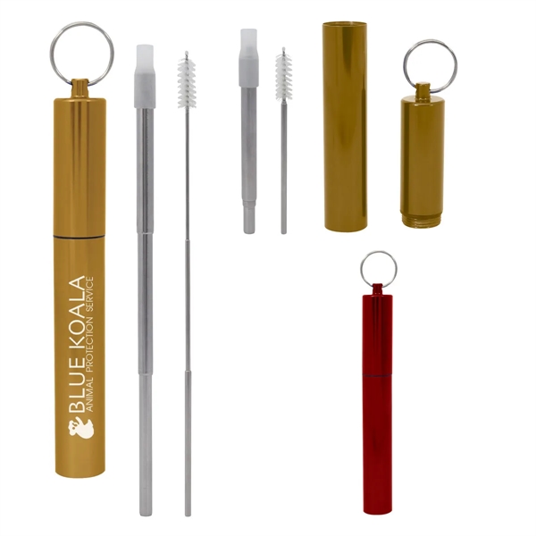 Telescopic Stainless Steel Straw Kit