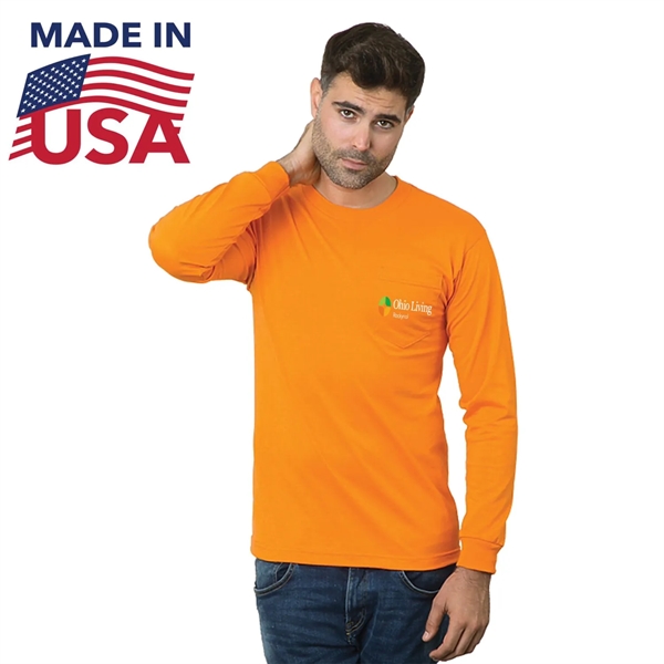 USA-Made Non-ANSI PolyCotton Safety Long Sleeve Pocket Shirt