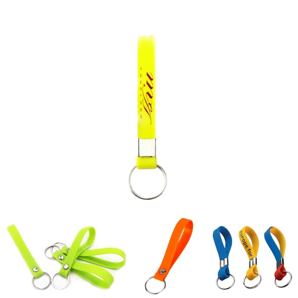 Silicone Rubber Key Rings Bracelet Customizable