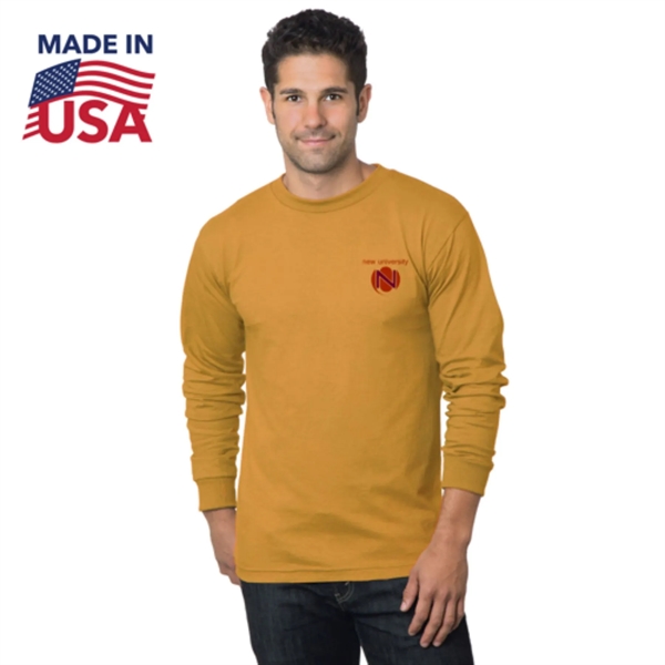 USA-Made Heavyweight Unisex Long Sleeve Crew Tee