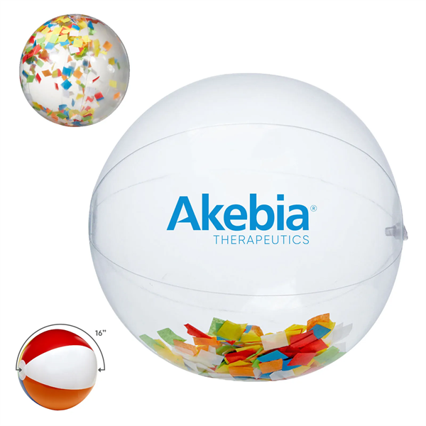 16" Confetti Beach Ball