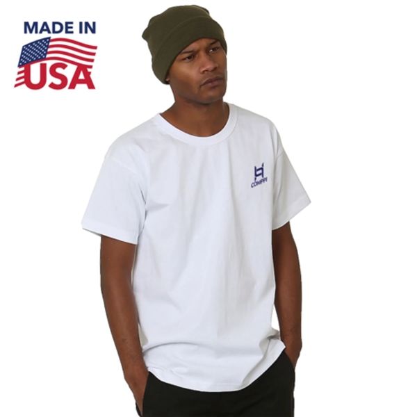 USA-Made 100% Pre-Shrunk Cotton Heavyweight Tee Shirt