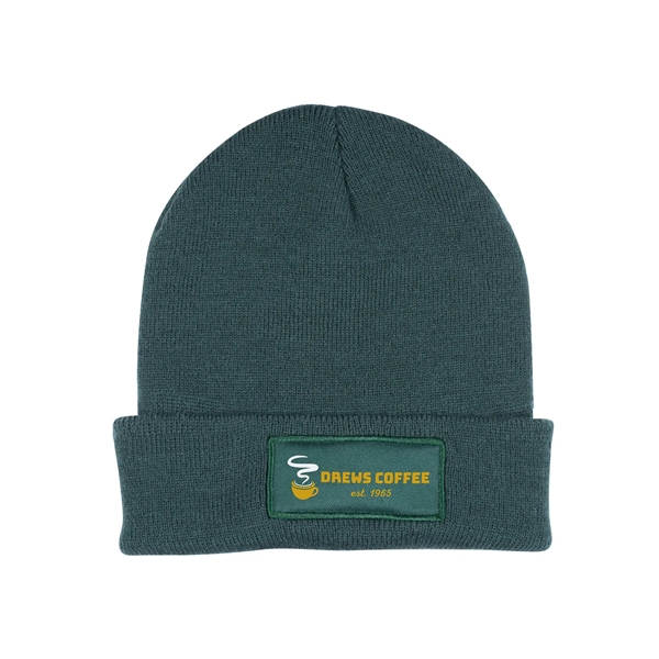 Knit Beanie With Patch