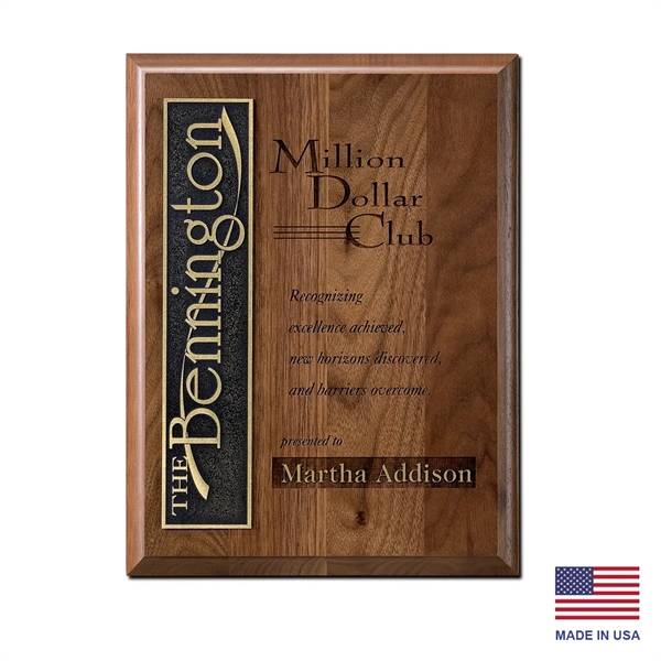 Jasper Walnut Plaque - Etched Plate