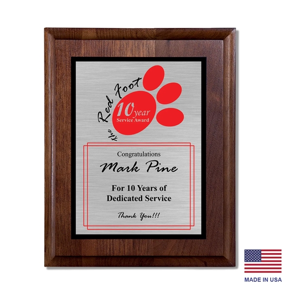 Custom Walnut & Zinc Plaque - Madaket Award