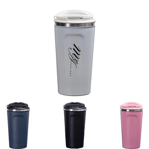18 OZ Stainless Coffee Cup Tumbler Temperature Plastic Lid