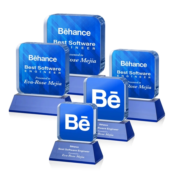 Flamborough VividPrint™ Award on Base - Blue