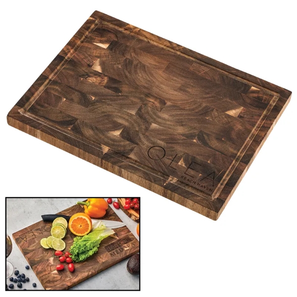 Deluxe Acacia Wood Cutting Board Butcher Block