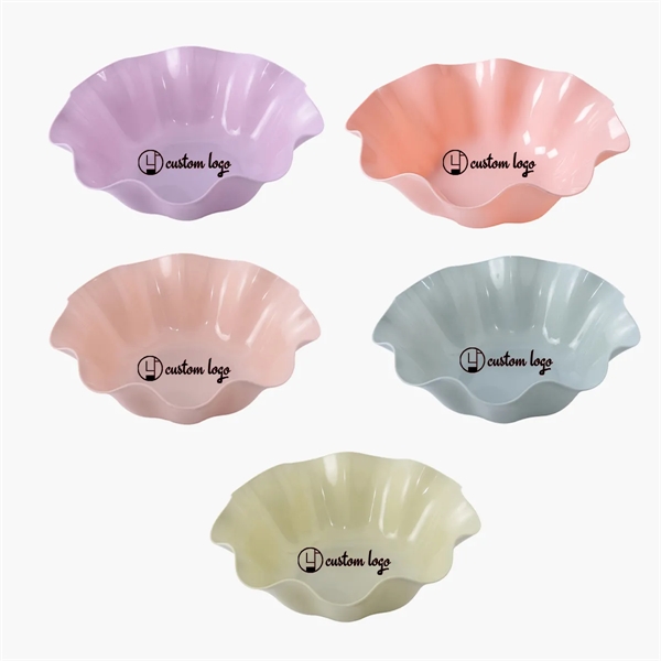 Plastic Ruffled Fruit Bowl/Flower Type Basket