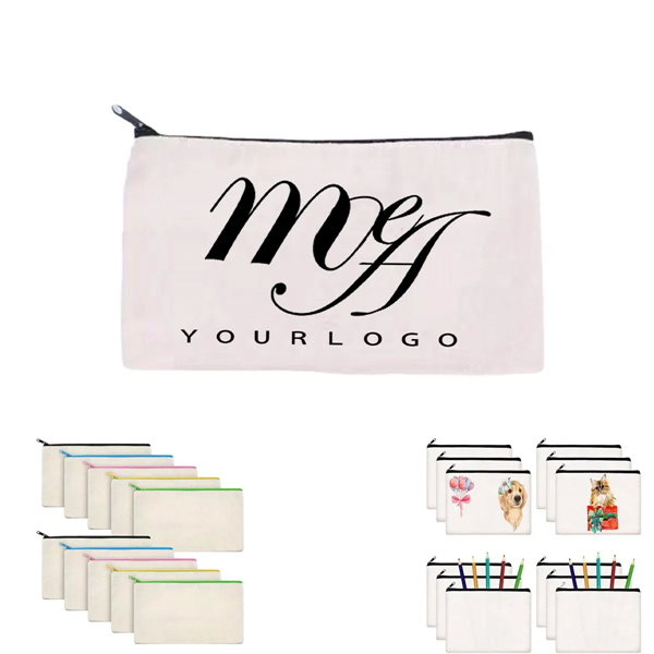 Pencil & Pen Canvas Pouch Students School Customizable