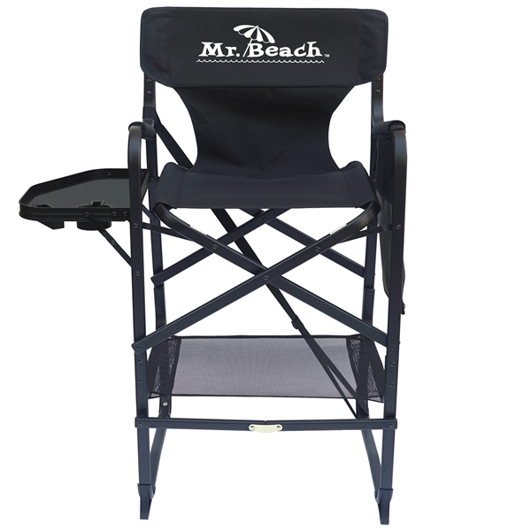 Folding Bar Height Black Director Chair w/Removable Back