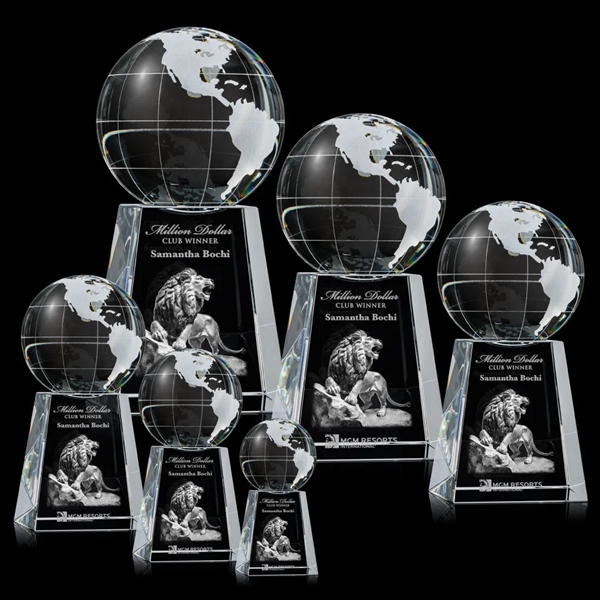 Globe on Tall Base 3D