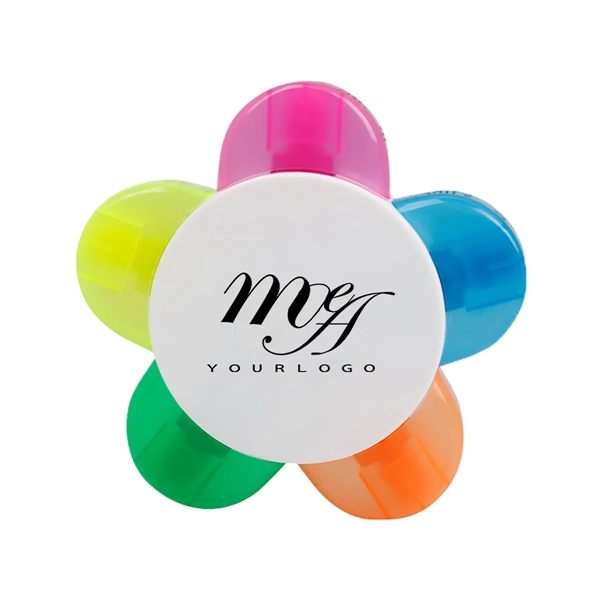 Flower Shape Marker Highlight Pen Highlighter Five Color