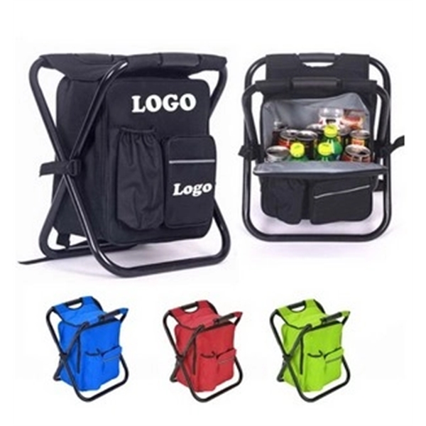 Foldable Chair with Cooler Backpack Bag