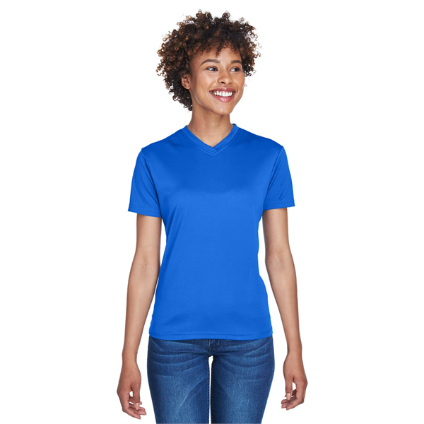 UltraClub Ladies' Cool & Dry Sport V-Neck T-Shirt