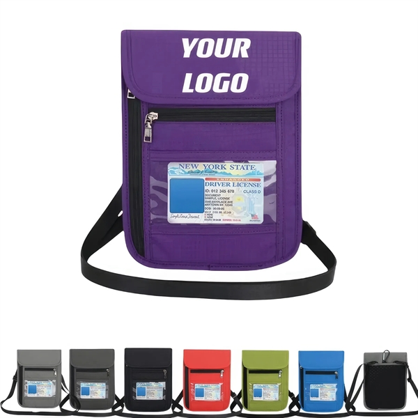 RFID Blocking Stash Neck Wallet Passport Holder