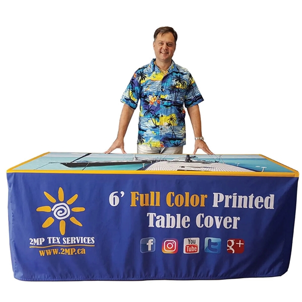 8 ft Premium Full Color Fitted Style Table Throws
