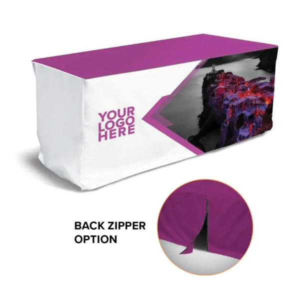 4' Premium Full Color Fitted Style Zipper Table Throws