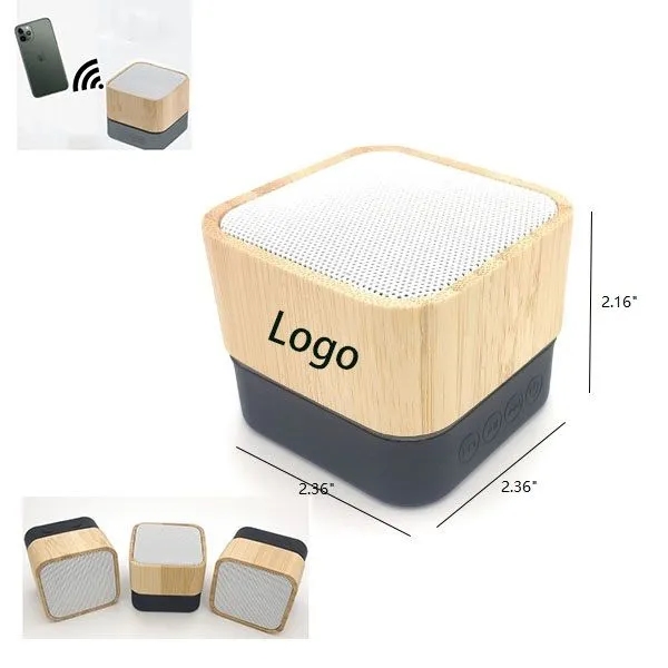 Bamboo Square Portable Speaker