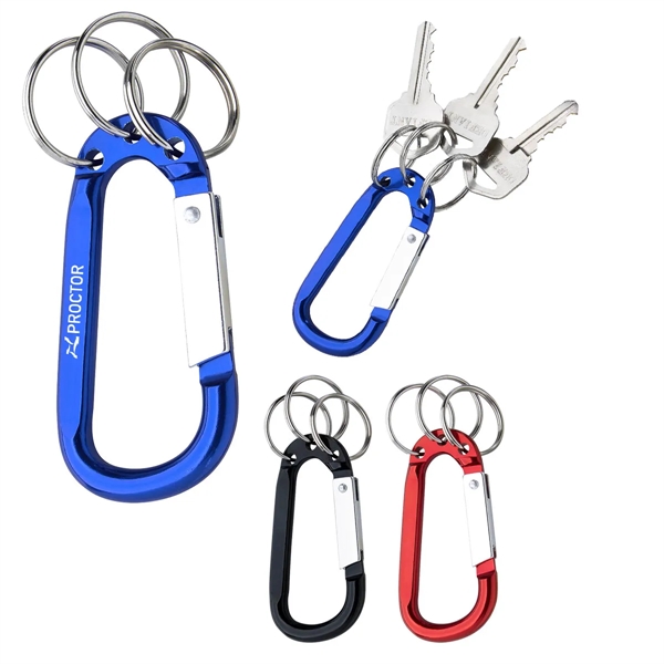 8mm Carabiner With Triple Split Ring