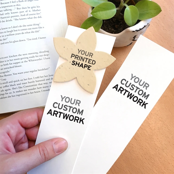 Large Eco Bookmark With Printed Shape - Double Sided