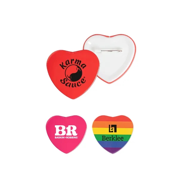 2" Heart Button