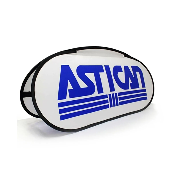 Oval Shaped Horizontal Pop-Up Banner