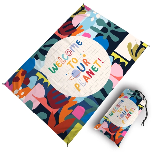 Full Color Imprint Waterproof Pocket Picnic Blanket